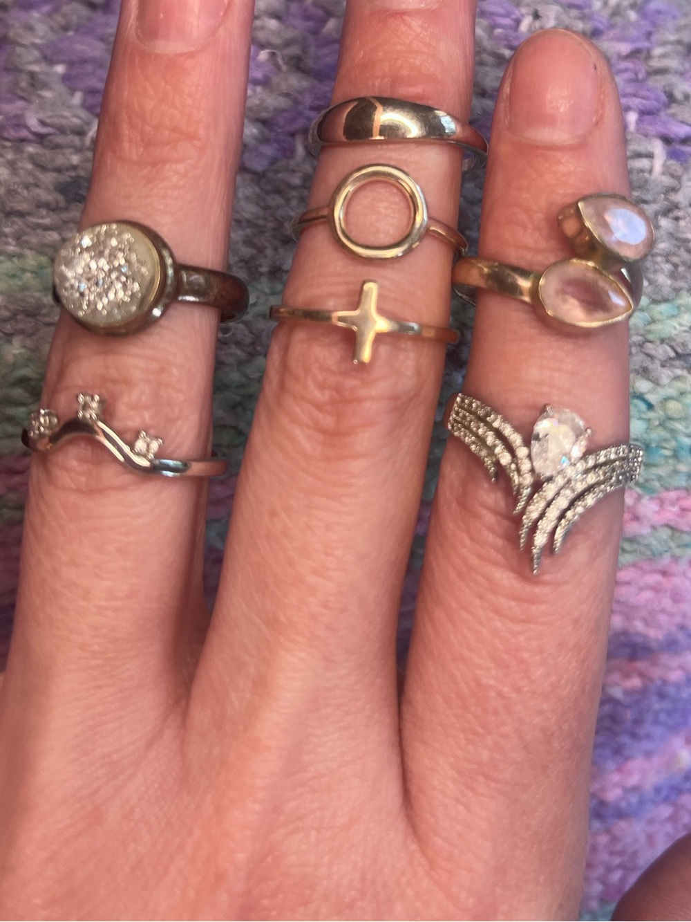 9 silver rings - Picture 3 of 4